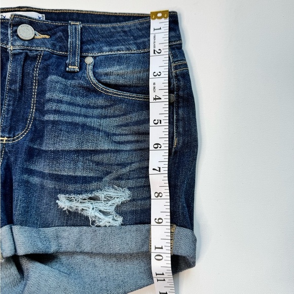 PAIGE Women's Distressed Jimmy Jimmy Blue Jean Shorts, Size 24 - Picture 10 of 14